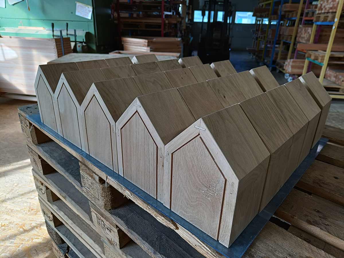 Vogelhäuser von Rückseite